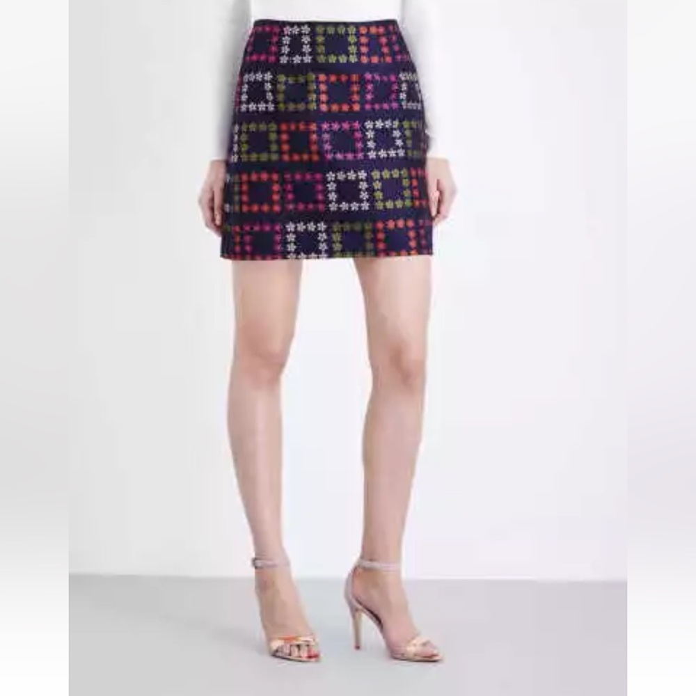 Ted Baker Horticultural Check Multicolor Mini Skirt